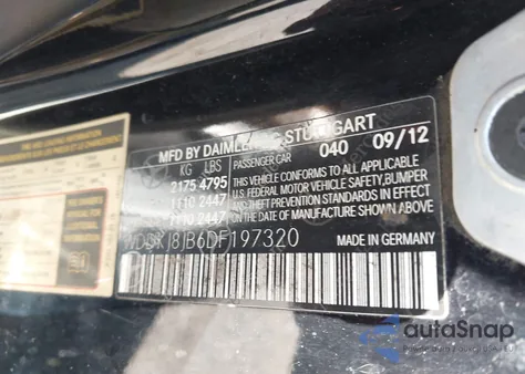 2013 Mercedes-Benz E 350 4Matic z USA, uszkodzony, nr VIN WDDKJ8JB6DF197320